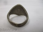 VINTAGE NAVAJO INDIAN COBBLESTONE TURQUOISE STAMPWORK RING STERLING — photo 5