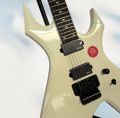 #ad Handmade BC Spider Shape White Electric Guitar Black Parts HH Pickups 24 Frets $261.00