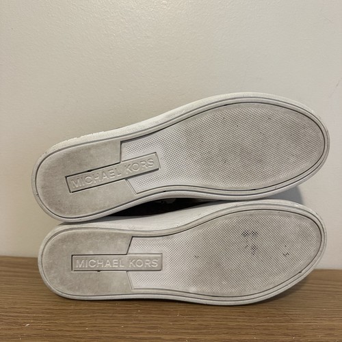 Michael Kors Woman’s Monogram Sneakers Low Tops Jacquard Pink Logo Size 8.5 - Picture 8 of 12