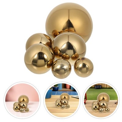  6 Pcs Garden Mirror Sphere Decorative Hollow Spherical Ornaments