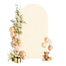 6.6FT Ivory Spandex Arch Backdrop Cover for Wedding Party Decor