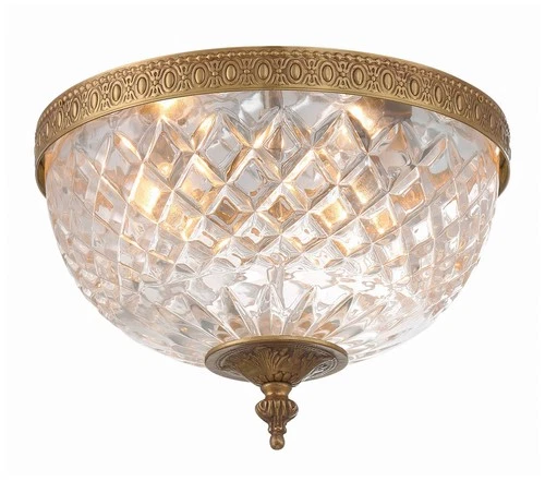 Crystorama Crystal 10" Wide Flushmount Traditional Ceiling Light - Picture 2 of 9