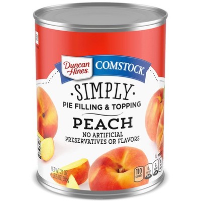Duncan Hines Comstock Peach Pie Filling and Topping, 21 21 Ounce (Pack of 8)