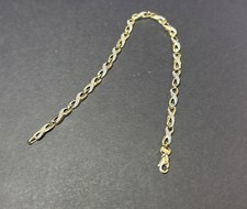 9ct - 375 Yellow Gold and diamond    Infinity Bracelet 19cm