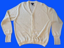Izod White Acrylic Sweater Men's Size 2XL Made In USA
