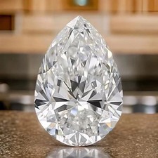 Natural D Color 10 CT Pear Cut Lab-Grown Loose CVD Diamond VVS1 Certified