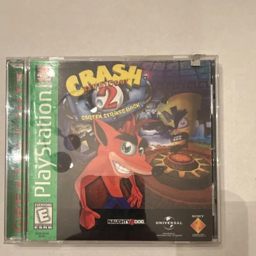 Sony Crash Bandicoot 2 Cortex Strikes Back Greatest Hits PS1 Manual Included