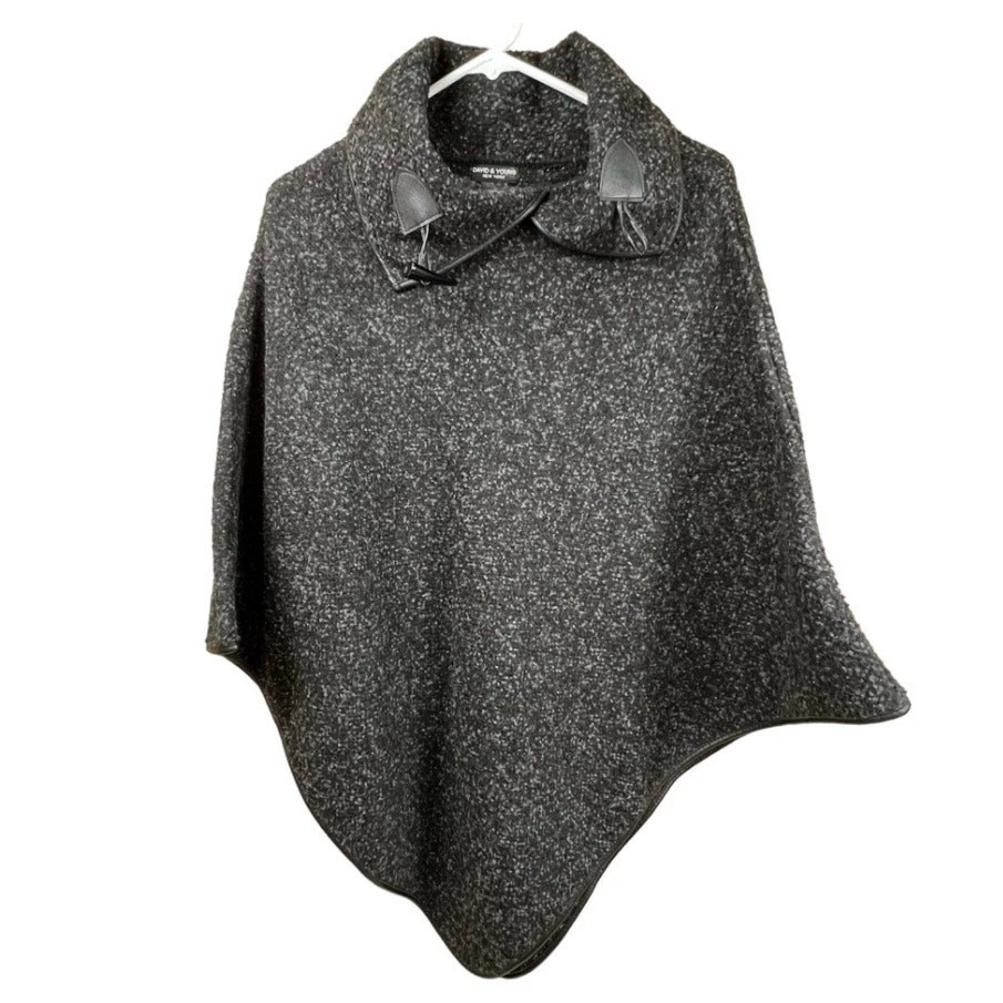 David & Young New York Poncho Sweater Shawl Womens One Size