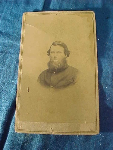 Orig 1860s CIVIL WAR SOLDIER Cartes De Visite SOLDIERS PHOTOGRAPH w Tax Stamp