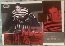 CHARLIE GARDINER 2003-04 In The Game Parkhurst Rookie Before The Mask Pad Relic
