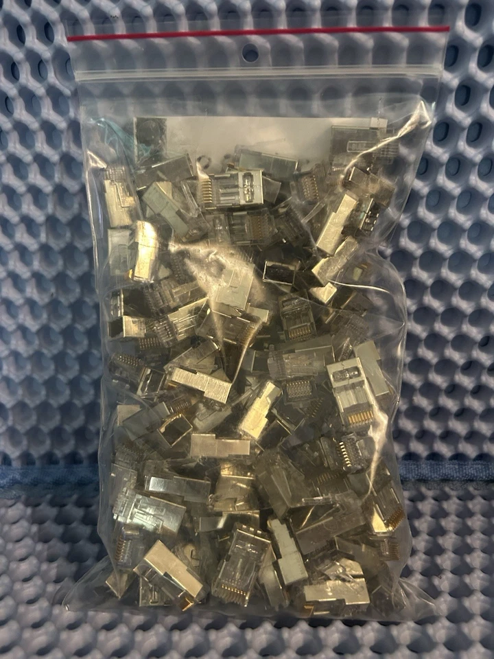 Platinum Tools 300668SEZ EZ-RJ45 Shielded Cat6 Plug - 100 Pack - Image 2 of 4