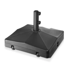 Patio Umbrella Base with Wheels, 64 LB Umbrella Stand, 20" with Handle - Black