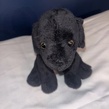 Douglas Toys Mini Black Labrador Retriever Lab Plush Stuffed Animal Toy, 6"