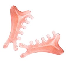 2 Pcs Scalp Meridian Massage Comb Hair Massager Gua Sha Facial Tools