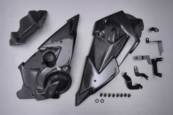 Spoiler avant carbone YAMAHA MT07 remplace le plastique pour un look sportif