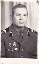 Original Portrait Photo SOVIET RUSSIAN T-62 TANK TANKER CREWMAN 1975 USSR 563