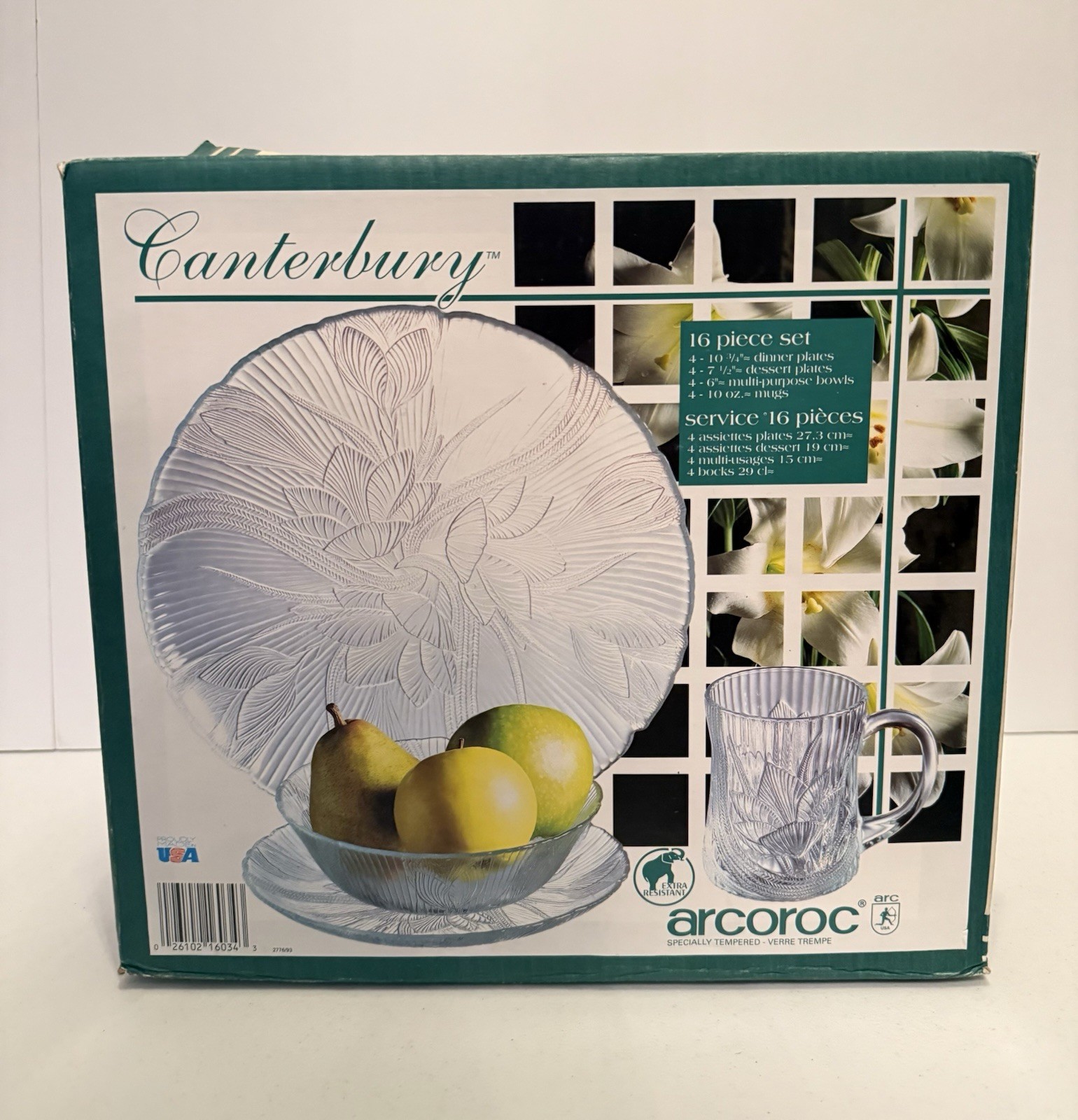 Arcoroc Canterbury Glass Dinnerware New With Box Brand New