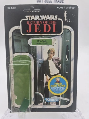 1983Star Wars ESB/ROTJ HAN SOLO BESPIN TRANSITION 48 Card Back W/Attached Bubble