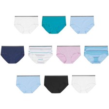 Hanes Women's Cotton Brief Value Pack, 10-Pack, Assorted Underwear