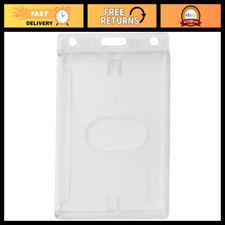 Clear Vertical ID Badge Holder - Rigid Vinyl Plastic Case for Security  Events
