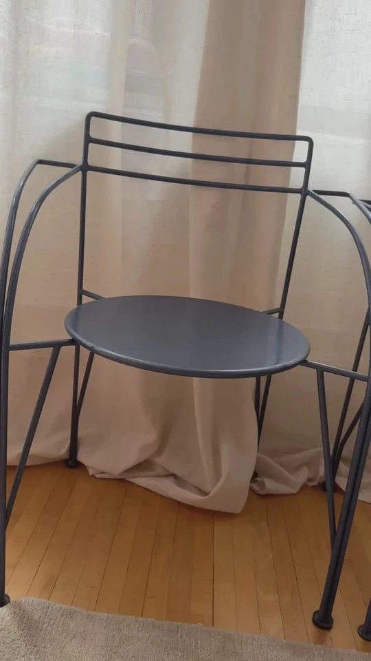 Синий Паскаль Mourgue стулья - набор из 3 - Изображение 2 из 4