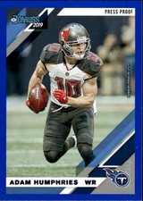2019 Donruss Adam Humphries #237 Press Proof Blue Tennessee Titans 23C