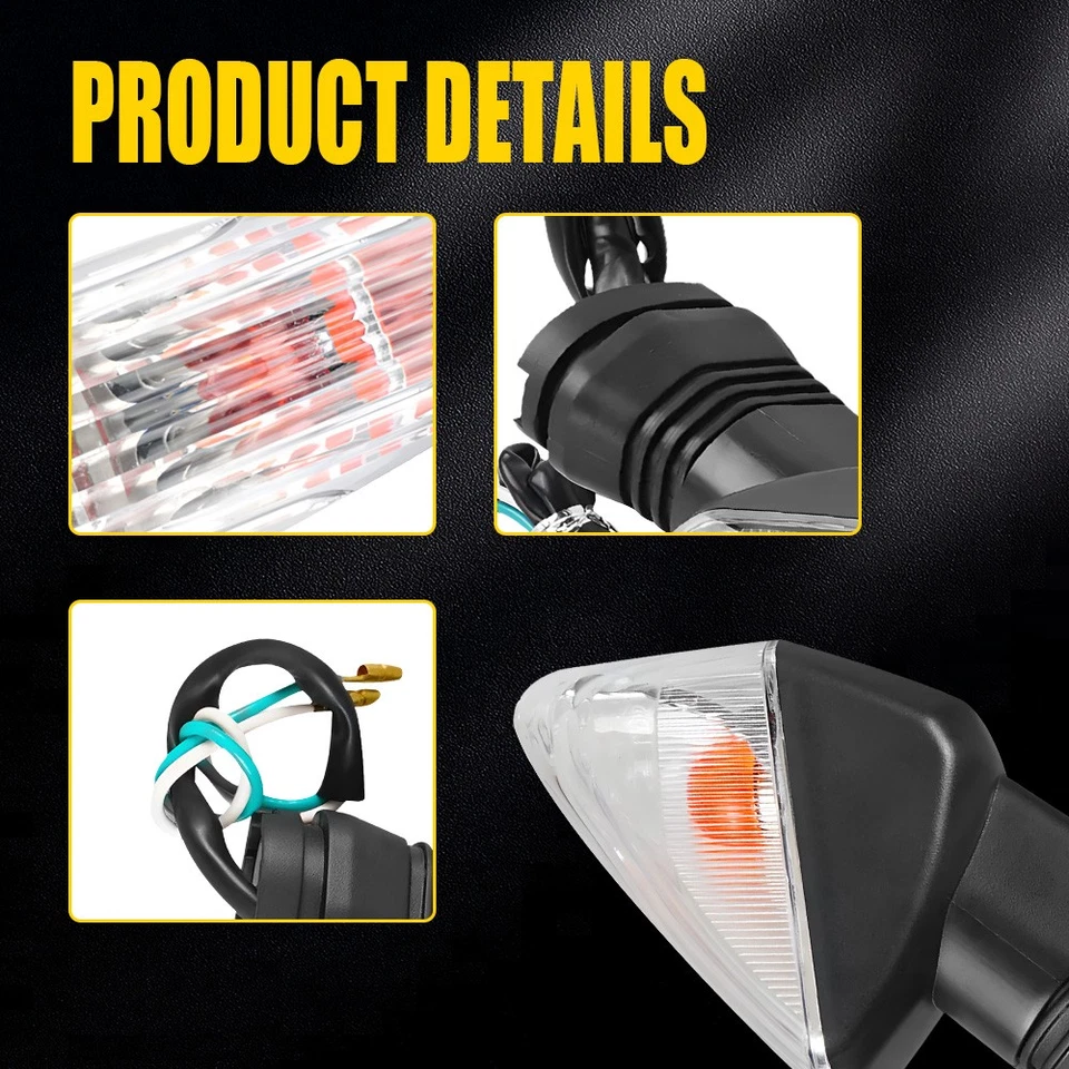 4x Motorcycle Turn Signals Light Blinker Indicator For KAWASAKI NINJA Z750S KLE - Image 3 of 4