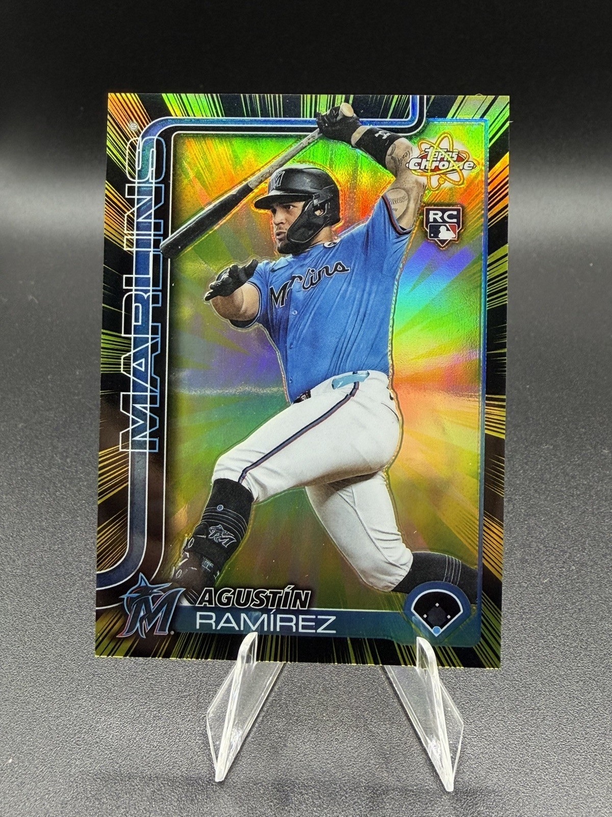 2025 Topps Chrome Update Agustin Ramirez Radiating Rookie SP RC Marlins #RR-32