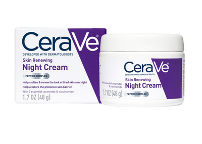 CeraVe Skin Renewing Face Night Cream with Peptide Complex & Hyaluronic Acid for