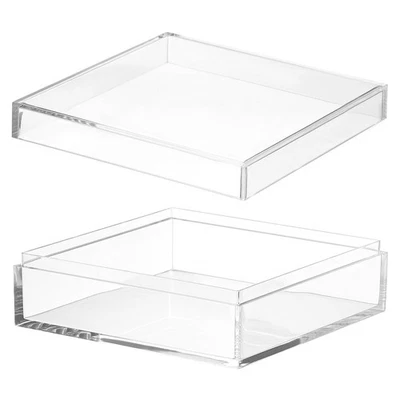 ZAPLYTE 4.33" x 4.33" x 1.57" Acrylic Box with Lid Clear Acrylic Display Boxes