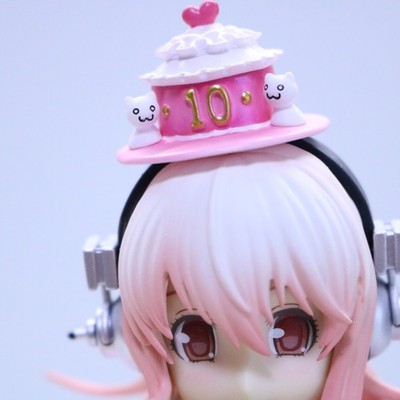 USED] Super Sonico 10th Anniversary Figure Birthday Party Ver. 1/7