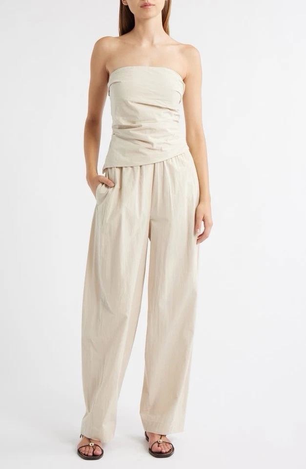 MNG Mango Pull-On Wide Leg Ivory Linen Pants Women’s Pants Size M NWOT - Image 1 of 4