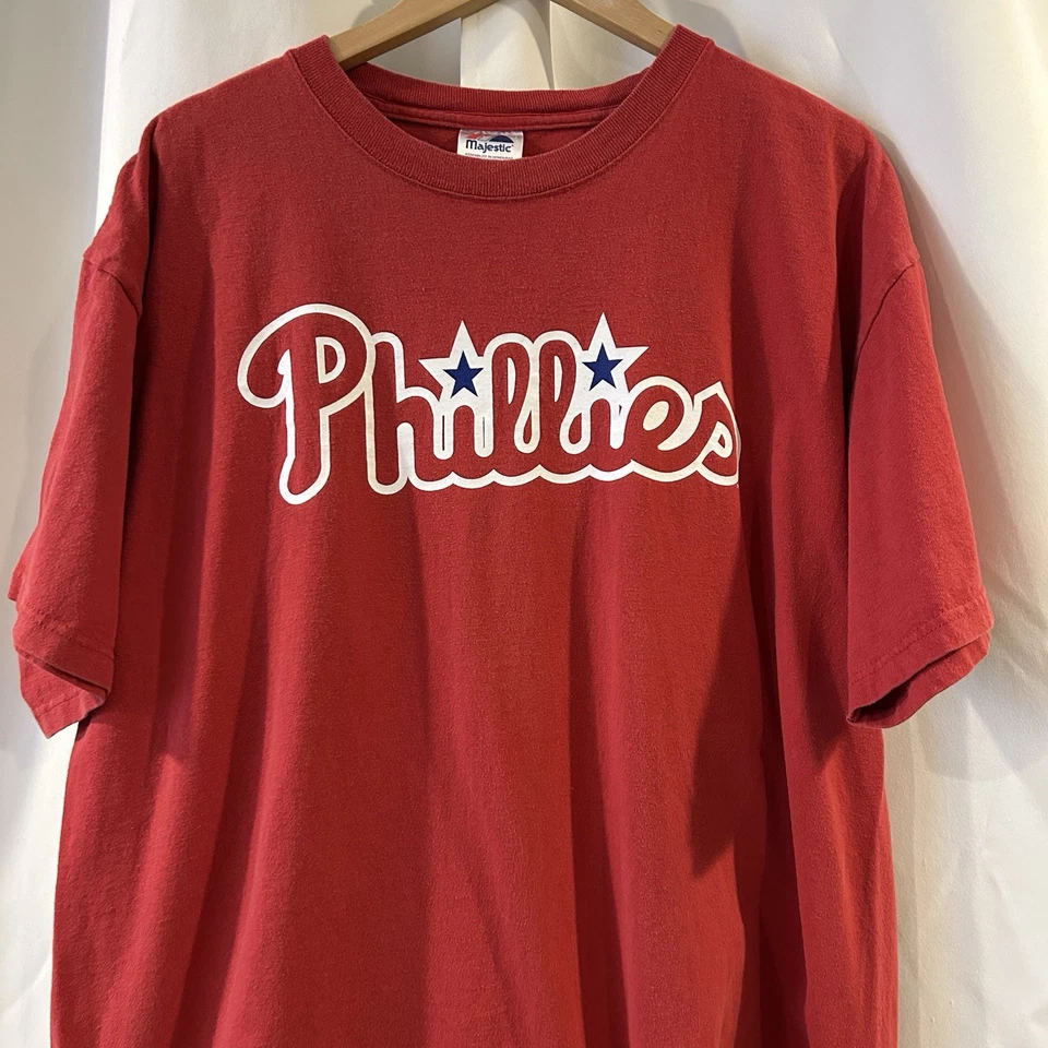 Ryan Howard Philadelphia #6 Phillies Majestic Red T-shirt Jersey Mens XL - Image 2 of 4