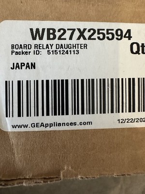 Brand New Open Box WB27X25594-Genuine GE Range Oven Relay Daughter Board