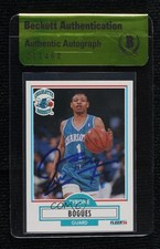 BAS 1990-91 Fleer Muggsy Bogues Tyrone Bogues #16 Seal of Authenticity Auto 3c7