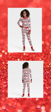 New w/Tag Wondershop Kids Size 10 Holiday Pajama Set Snowflakes, Trees 2pc PJ  s