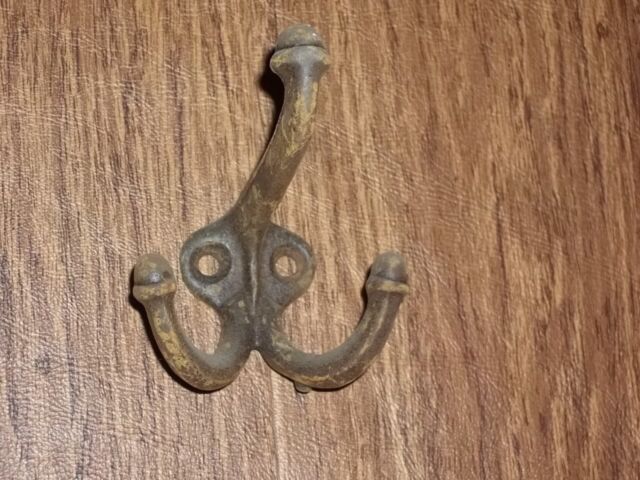 Antique Cast Iron Coat Hook Acorn Finial 3 Hooks Architectural Salvage Antique Cast Iron Coat Hook Acorn Finial 3 Hooks Architectural Salvage