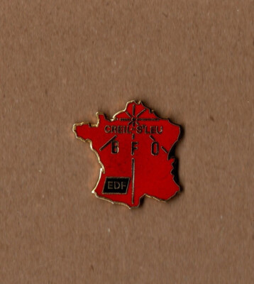 EDF BFO Creil Saint Leu Pin (EGF vergoldet signiert Action One) Höhe: 2,6 cm