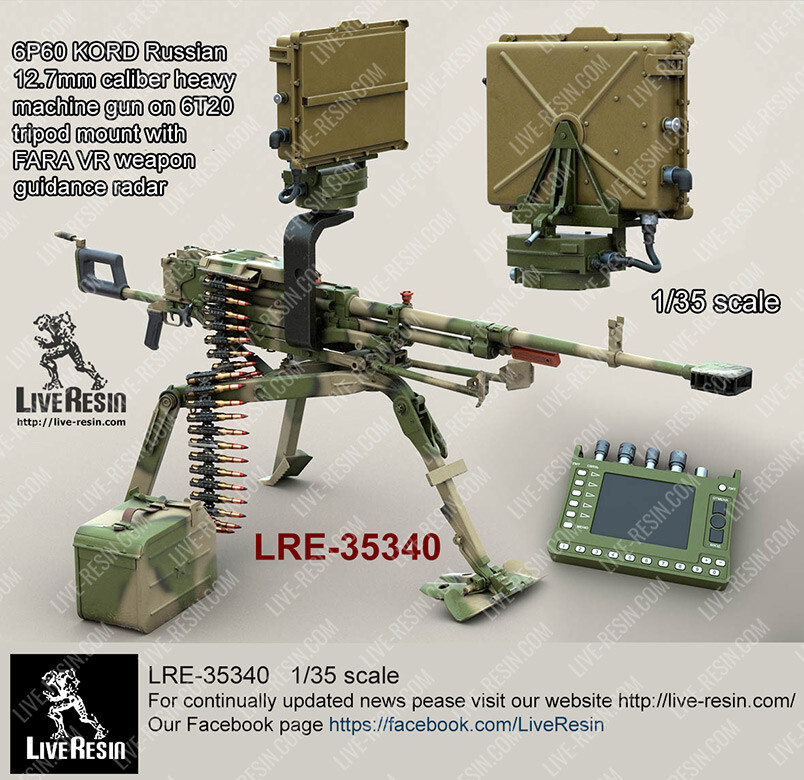 Live Resin 1/35 LRE-35340 6P60 KORD Russian 12.7mm Calibre Heavy