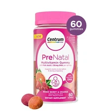 Centrum Prenatal Multivitamin Gummies for Women with Dha Folic Acid, 60 Count