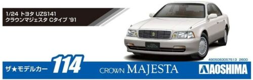 Aoshima 1/24 Scale Toyota UZS141 Crown Majesta C Type 1991 Plastic Model Kit - Picture 5 of 7