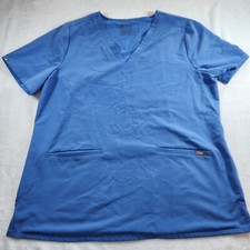 Figs Scrub Top Women's Casma V Neck Blue FW1100 Size XL Medical Nurse