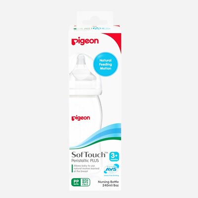 Pigeon Softouch Peristaltic Plus Wide Neck Bottle Soft Touch 3+