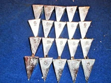 4 OZ  5 OZ  6 OZ  8 OZ 10 OZ 12 OZ 14 OZ PYRAMID SURF DECOY SINKERS WEIGHTS 