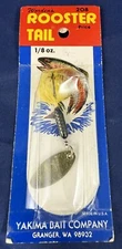 Worden's #208 Rooster Tail 1/8 oz. Yellow Feather Yakima Bait Co Granger WA