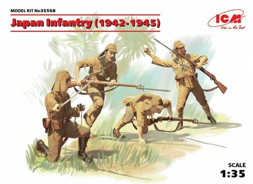 Japan Infantry (1942-1945) (4 Figures) (100% New Molds) 1:35 Plastic Model Kit