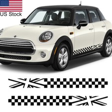 2pcs 70.5'' Black Lattice Car Body Side Sticker Decal For MINI Cooper Countryman