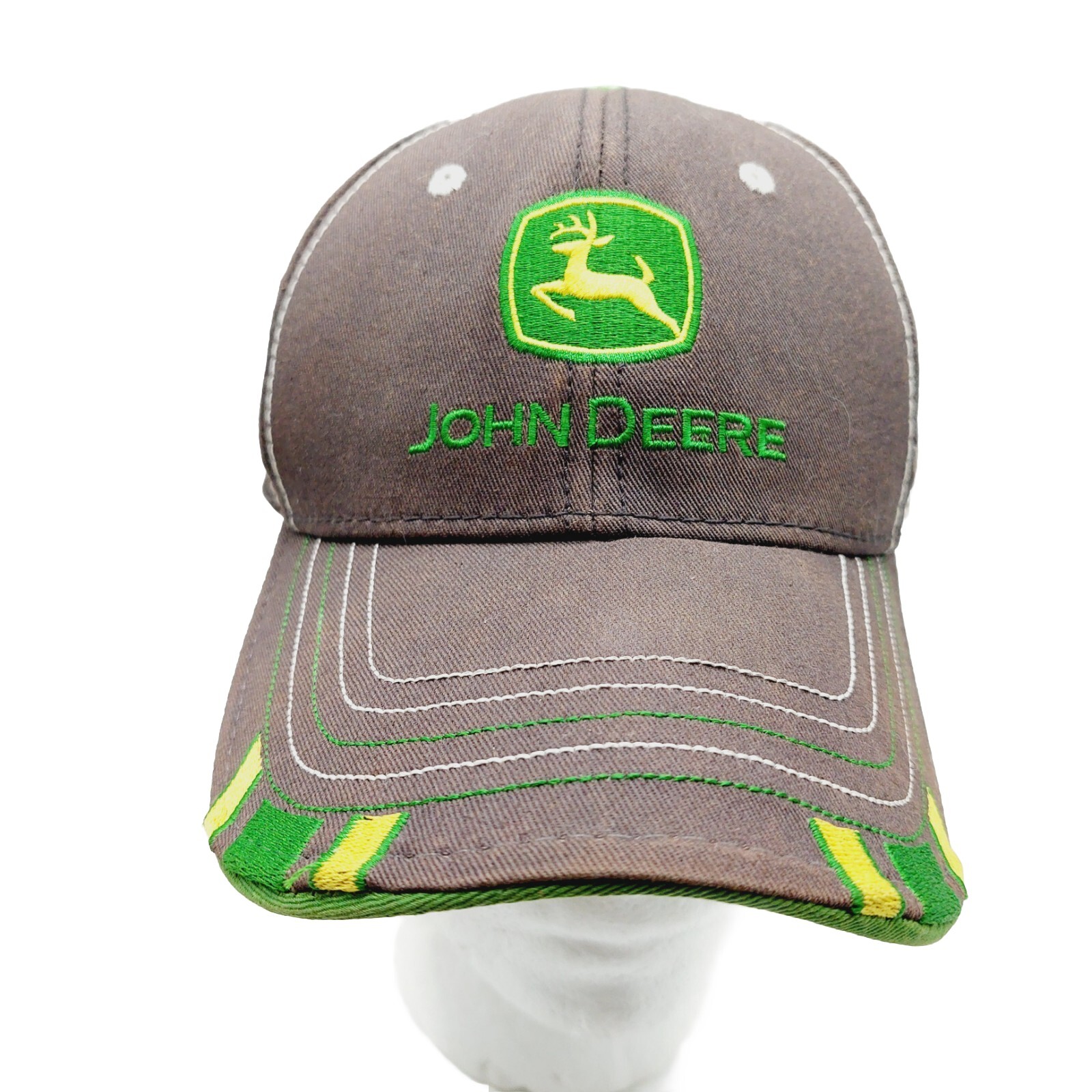 John Deere Strapback Adjustable Hat Brown Green "… - image 1