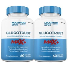 Glucotrust Capsules Max +, Glucotrust Max+ Maximum Edge Supplement (2 Pack)