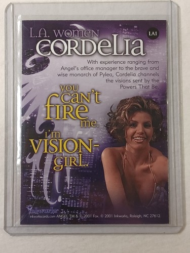 2001 Angel TV Show L.A. Women Cordelia LA1 inkworks Insert Chase Card - Picture 6 of 6